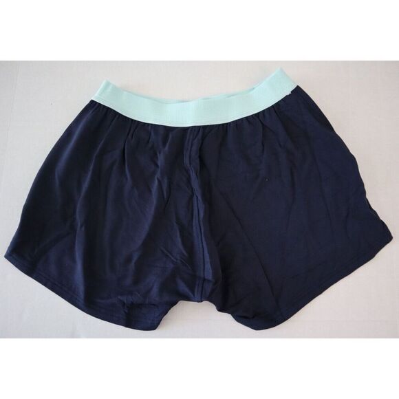 Jambys Unisex Sz XS Navy Blue/Mint Soft Breathable Boxer Shorts w/Pockets - Picture 2 of 10